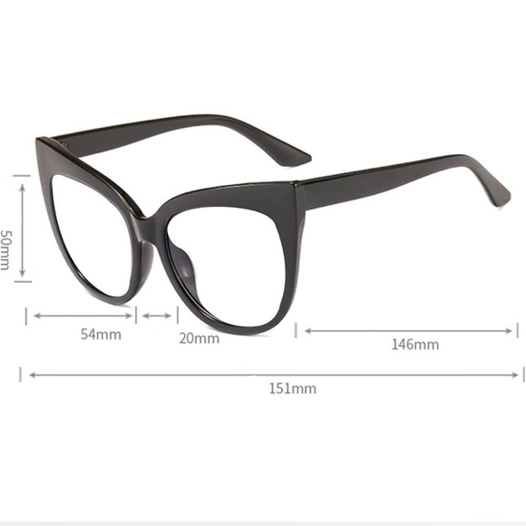 NEW! OVERSIZE RED SPARKLY CAT EYE READING GLASSES +1.25 | BULLABULLING - Picture 2 of 4